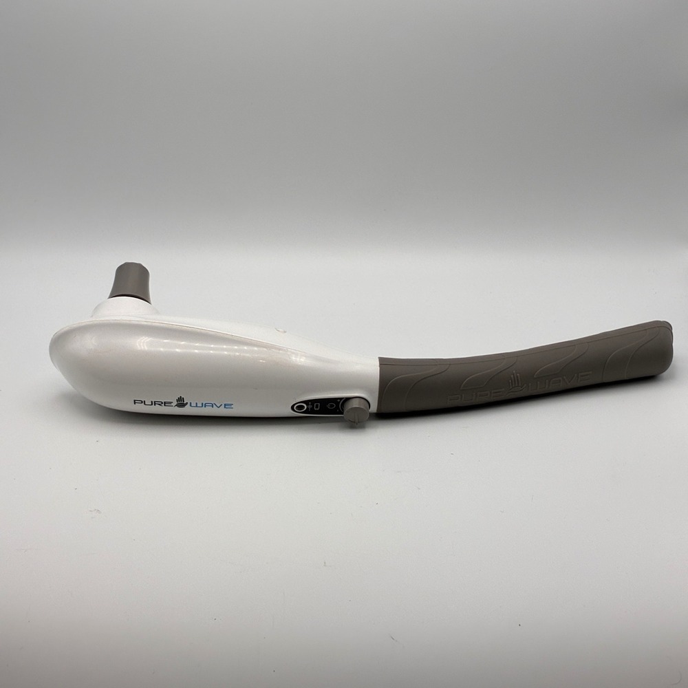 Pure Wave CM-07 Cordless Massager White Handheld Percussion Therapy Untested